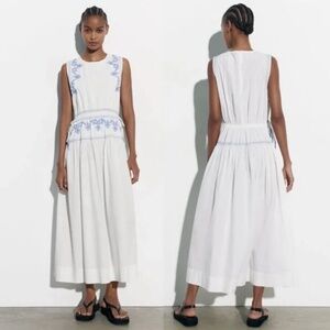 ZARA Embroidered Midi Dress